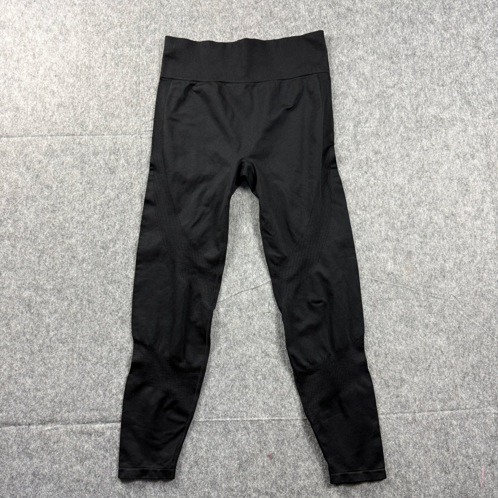 Pink Sport Victoria Secret Womens L Black Seamless High Waisted Ribbed Leggings